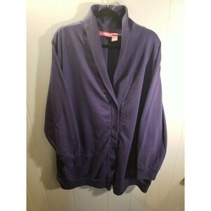Women Within Women's 4X  Navy Button‎  Front Cardigan Sweater Blazer Shawl Neck